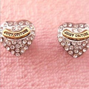 Juicy Couture Pink heart juicy earrings